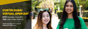 Curtin Dubai Virtual Open Day – June 2021