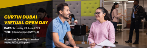 Curtin Dubai Virtual Open Day – 26 June 2021